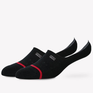 Non slip no show cotton socks black with silicone grip to prevent slipping.