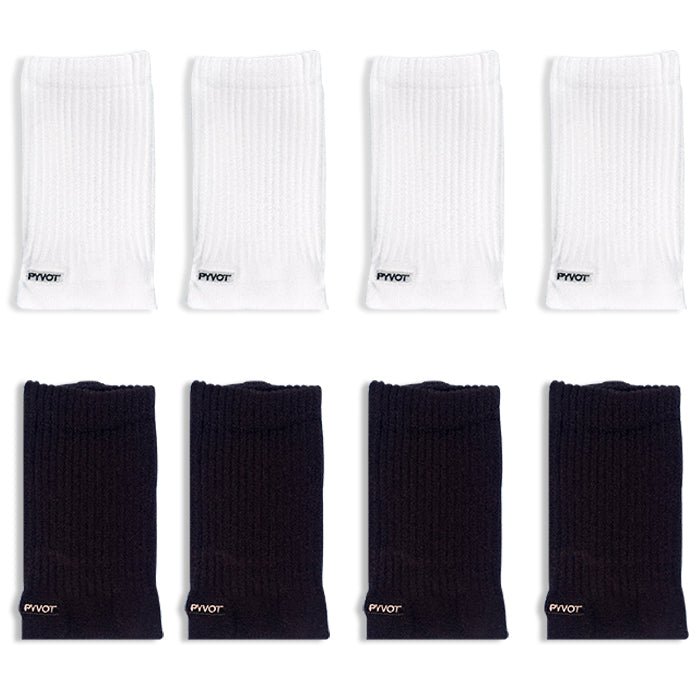 Mixed premium black and white ankle socks