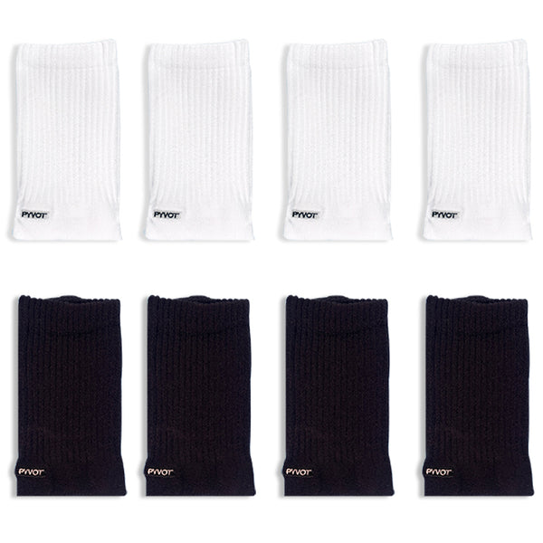 Mixed premium black and white ankle socks